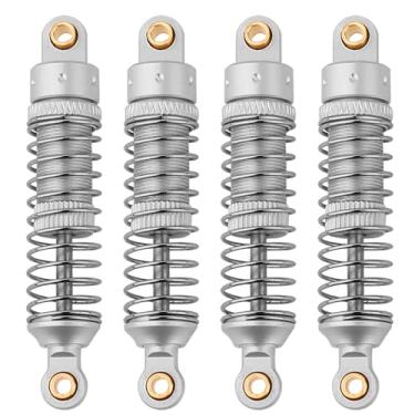 Imagem de Pothyes 4PCS 53mm/59mm/66mm Aluminum Shocks Absorbers Oil Long Threaded Damper for 1/18 RC Crawler TRX4M TRX-4M Bronco Defender K10 Upgrade Parts (53mm Silver)
