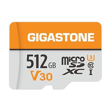 Imagem de [Gigastone] Cartão Micro SD de 512 GB, cartão de memória MicroSDXC para smartphone, câmera, gravação de vídeo 4K, UHS-I A1 Classe 10, até 100 MB/s, com adaptador MicroSD para SD