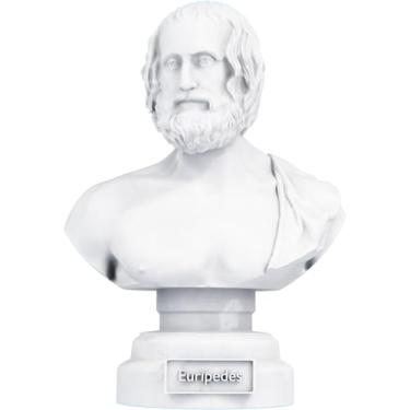 Imagem de Estátua Busto Eurípedes - Poeta Trágico Grego (Cor Mármore)