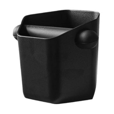 Imagem de WeiLaiKeQi Recipiente para borra de café 580ml, acessório com haste de borracha removível de 4,7 x 4,3 polegadas para de cozinha, preto, abertura