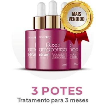 Imagem de Rosa Amazonica Serúm 3 Frascos - Amazony