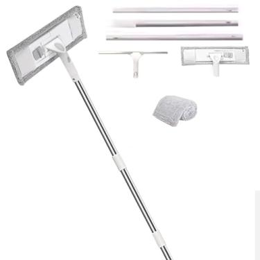 Imagem de TBATM Mops de Limpeza para Pisos um Conjunto, Mop Plano Poderoso com Pano de Fibra Ultra Fina para uso Seco e Molhado, para Parede, Carro,C,253cm