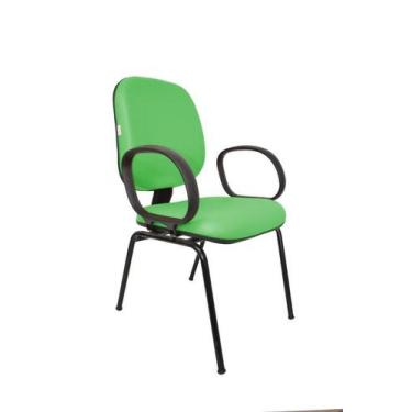 Imagem de Cadeira Fixa Diretor Fire - Maiart, Verde, Couro Sintetico Corano