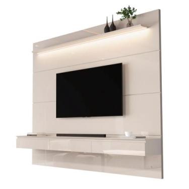 Imagem de Home Suspenso NT 1.80m Com LED Para TV Até 75'' Polegadas Cor Off Whit