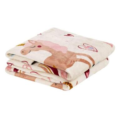 Imagem de Manta Felpuda Flannel Bouti Kids Solteiro Infantil Estampada Unicórnio