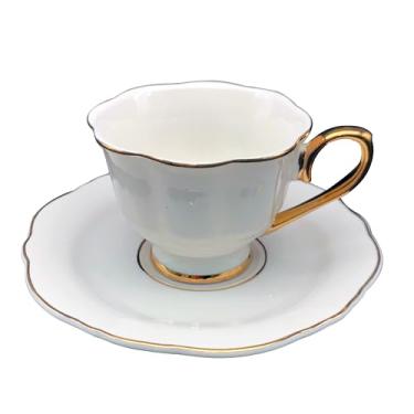 Imagem de Jogo de xícaras em porcelana L'hermitage Fanzini 90ml 12 peças brancas