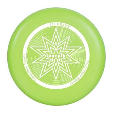 Imagem de Louenth Discos voadores 175 g, disco voador esportivo, disco de lançamento profissional, anel voador, disco esportivo para praia, discos voadores esportivos, esportes ao ar livre (verde)