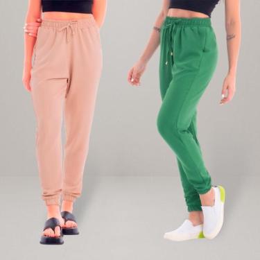 Imagem de Kit 2 Calças Jogger - Feminina Com Bolso e Cordão - Ju Ribeiro Ind, Be