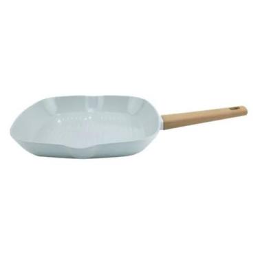 Imagem de Grill antiaderente Norma em aluminio com revestimento ceramico L28xP28
