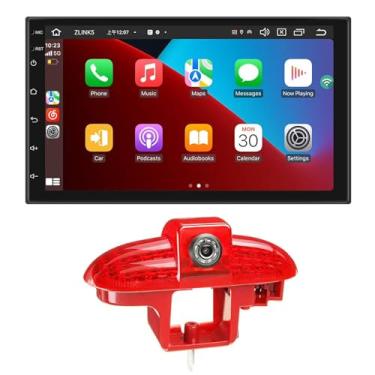 Imagem de Rádio veicular de 18 cm GPS Navi Navigation Carplay/Android Radio Player + câmera de luz de freio do carro, substituição para Opel Vivaro Surf Concept/Life/Combo/Vauxhall/Renault Trafic/Fiat Talento