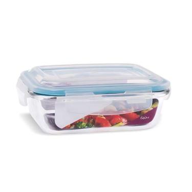 Imagem de Pote Vidro Retangular 640 Ml Hermético Travas Quality House - Qhouse