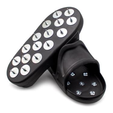 Imagem de iDili 1 par de sapatos com pontas flexíveis para revestimento de piso epóxi, tinta epóxi, cimento autonivelante, tamanho grande dos EUA