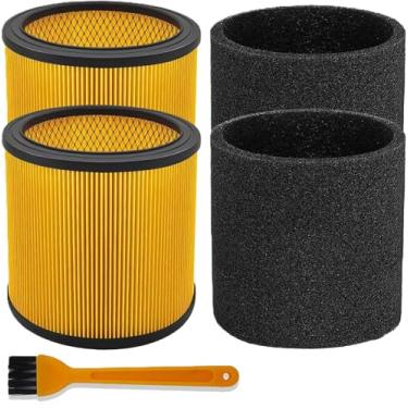 Imagem de Pacote com 2 filtros de substituição de espuma compatíveis com Vacmaster Shop Vac 5 a 20 galões, filtros de cartucho de descarte padrão Vac Master VCFS para aspiradores de pó hart molhado/seco