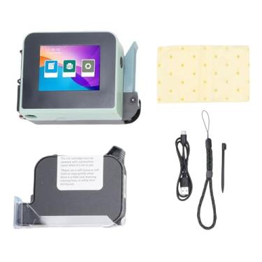 Imagem de AYNEFY Impressora de Jato de Tinta Portátil, Cartucho Rápido da Impressora a Jato de Tinta Inteligente e Impressora de Tinta Portátil Cartucho Seco Rápido para Papelão de Papelão de