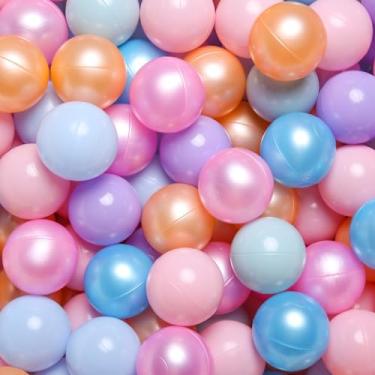 Imagem de TRENDPLAY Bolas de plástico para poços de bolas – Pacote com 50 bolas ocas – brincadeira segura e emocionante – Perfeita para piscinas de bebês, decoração de festa de aniversário (sereia)