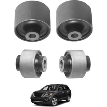Imagem de Kit de buchas de braço de controle frontal inferior esquerdo e direito de 4 peças compatíveis com Nissan Pathfinder 2013-2019; compatível com Infiniti JX35 2013; QX60 2014-2020