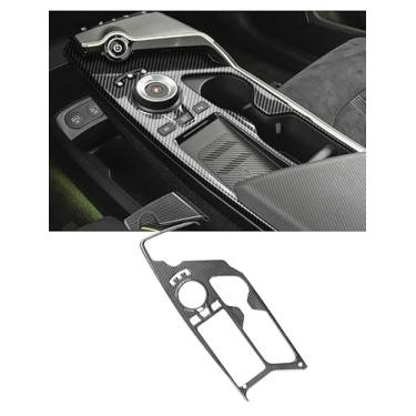 Imagem de Luyhok Para Kia EV6 console central de carro interior painel de mudança de marchas capa de moldura guarnição compatível 20231-2025 acessórios de carro, pacote com 2 (estilo fibra de carbono)