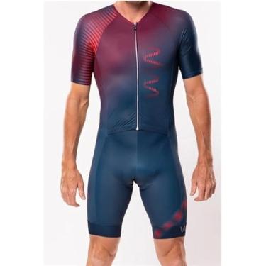 Imagem de Macacão De Verão Para Triatlo Masculino Ciclismo, 9d Gel Acolchoado Bicicleta Ciclismo, Manga Curta Com Bolsos, 1, XL