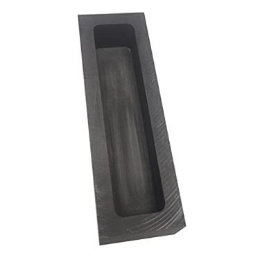 Imagem de LLF Cadinho de molde de lingote de grafite dourado prateado para refinação de fundição de fundição (160 x 50 x 38 mm (2 kg de ouro/1,1 kg de prata))