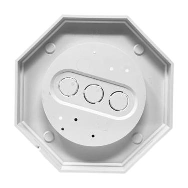 Imagem de Ioensy Kit de montagem octogonal para luminária lateral 8161-5, fácil instalação, blocos de montagem lateral para entrada de garagem, superfície plana, Branco