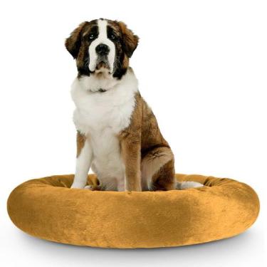 Imagem de Cama Pet Redonda De Pelúcia Para Cachorros e Gatos GG - ALEPLUSH, Cara
