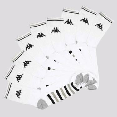 Imagem de Kit Meia Kappa 9 Pares Comfort Cano Médio Branca, Único