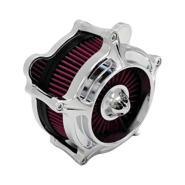 Imagem de Filtro de ar de motocicleta para Harley Air Cleaner Davidson limpadores de admissão Harley Softail Touring Street Road King Glide Powersports Filters A para 91-25 Sportster XL 883 1200 Vermelho