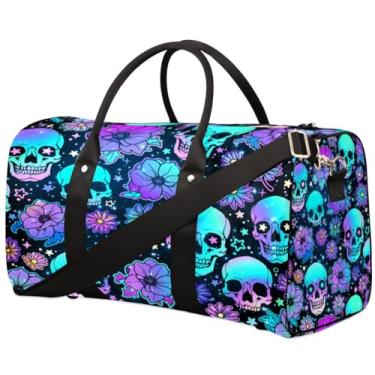 Imagem de Bolsa esportiva de viagem, bolsa de ginástica, bolsa de fim de semana, bolsa de mão para treinamento de ombro para mulheres, homens, meninos e meninas, E-001, 17.4 x 9.5 x 8.3 inches