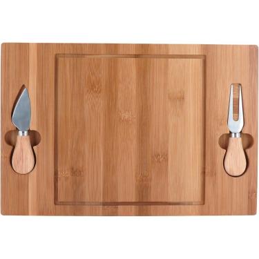 Imagem de Cheesy Jg P/ Queijo 36X24X2Cm Bambu Natural 3Pç