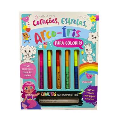 Imagem de Livro - Mania Colorida: Corações, Estrelas e Arco-íris - Para Colorir 