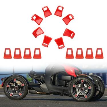 Imagem de VEISUTOR 16 peças de tampas de cubo de roda de pneu para Can-Am Ryker, novas tampas de roda de pneu vermelho adrenalina tampas centrais kit de detalhes para Ryker todos os modelos, substituição
