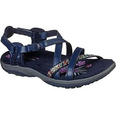 Imagem de Skechers Sandália Esportiva com Tiras Femininas, Azul marino, 8