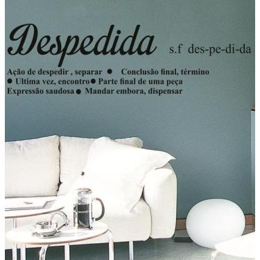 Imagem de Adesivo Decorativo Quarto, Sala, Frase Significado Despedida - Gaudesi