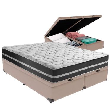 Imagem de Cama + Box Com Bau Queen Classic Anjos Bege