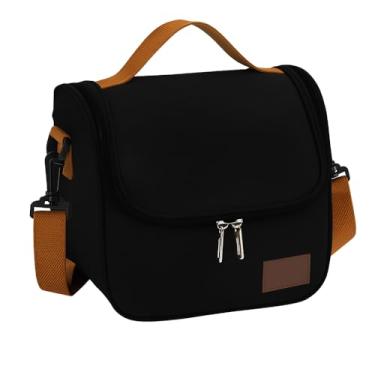 Imagem de Bolsa Térmica Lancheira com Alça de Ombro para Marmita - Trabalho Academia Escola e Passeios - PRETO- Premium