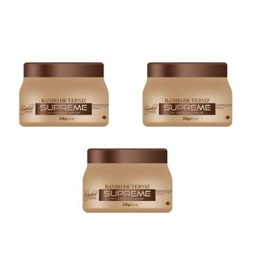 Imagem de Kit 3 Mascaras Reconstrução Banho de Verniz 250g