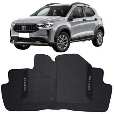 Imagem de Tapete Borracha Pulse 2022 à 2025 Preto Pvc Logo Bordado Jogo 3 Peças 