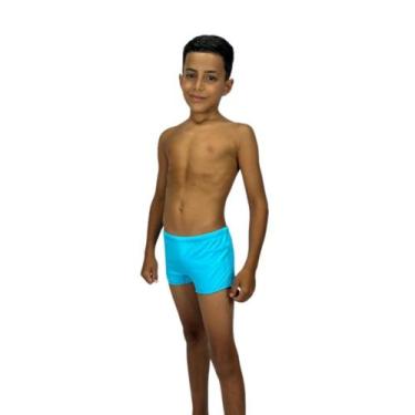 Imagem de Sunga Infantil Boxer Lisa Alta Qualidade Premium - SETE MODA PRAIA, Az