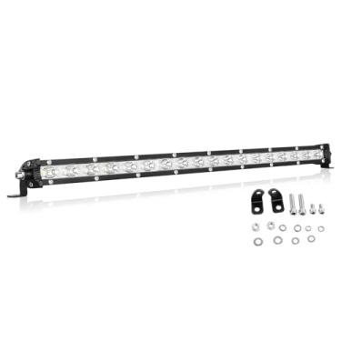 Imagem de Willpower Barra de luz LED de trabalho de 50 cm 90 W, fileira única, feixe de luz LED com suporte de montagem, barra de luzes de condução off-road de neblina à prova d'água para caminhão, trator