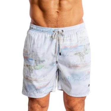 Imagem de Short Sergio K Masculino D'Água Beachwear Monte Carlo Branco-Masculino