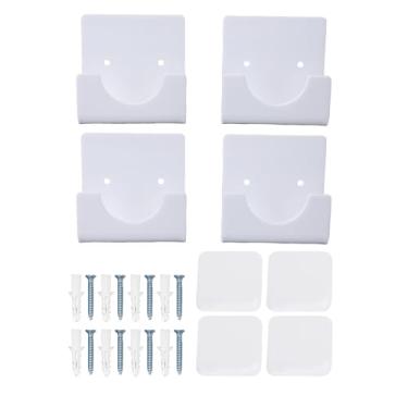 Imagem de HEEPDD Suporte para Haste de Cortina de Cortina de de de Barragem Adesiva de 3,1 Polegadas, Adesivo de Barra de Barra de de 4 Peças Retinente de de Tensão (Claro)