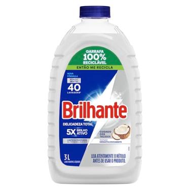 Imagem de Brilhante Delicadeza Total Lava-Roupas Líquido Roupas Brancas E Coloridas Com Óleo De Coco Natural Galão 3L
