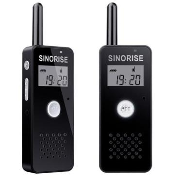 Imagem de Pacote com 2 rádios pequenos de 2 vias Walkie Talkies SINORISE SR612