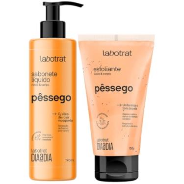 Imagem de Kit Sabonete Liquido + Esfoliante Corpo E Rosto Labotrat Dia A Dia Cheiro De Fruta Pêssego 150g
