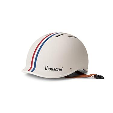 Imagem de Thousand Capacete de bicicleta adulto Heritage 2.0; o capacete de ciclismo retrô de baixo perfil original certificado de segurança para skate de bicicleta, patins de patins; para homens e mulheres