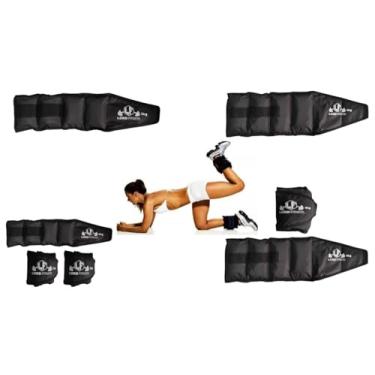 Imagem de Kit Cross Fit Funcional com 02 Pares de Caneleira Peso Tornozeleira 2kg + 4kg = Total de 12kg