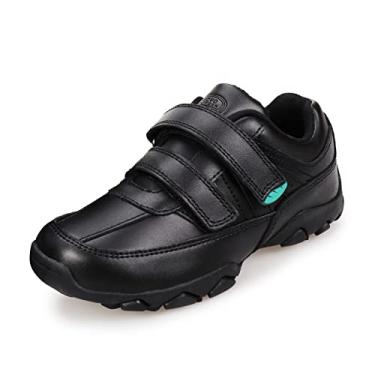 Imagem de UOVO Sapatos De Uniforme Escolar Para Meninos, Tênis Oxford Antiderrapantes, Mocassins Formais, Vestido Grande, Preto, Tamanho 3,5
