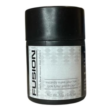 Imagem de Fibras de cabelo para queda de cabelo – (12 g) Fibras de construção de cabelo humano real para esconder manchas calvas e queda de cabelo, retoque de raiz e volumizador, marrom