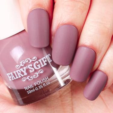 Imagem de Esmalte fosco de secagem rápida para verniz de arte de unhas, esmalte de veludo com efeito de névoa, 10,4 ml (Glamour Purple-24, 10 ml)