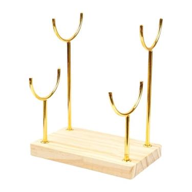 Imagem de predolo Expositor de pulseiras, organizador de joias, expositor de relógios, elegante suporte para guardar joias, suporte para relógios para homens e mulheres, Ouro